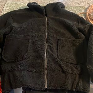 Black teddy jacket. Thick and warm